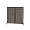 Ejoy Solid Wood Privacy Screen Room Divider With Wood Stand, 72'' x 72'' 36x72RoomDivider_CarbonGrey2pc